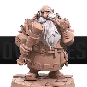 Dwarf Watchman | Bite The Bullet Official Product| Dwarves | Warcraft | Tabletop RPG | DnD | Pathfinder |Premium 3D Printed Miniature