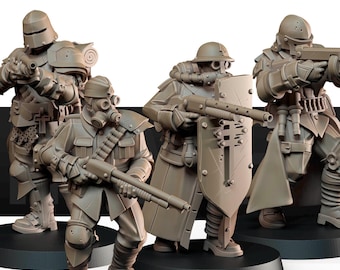 Yeomen | Bite The Bullet Official Product| New Antioch | ASHEN ARMIES | Wargaming | Grimdark | Premium 3D Miniature