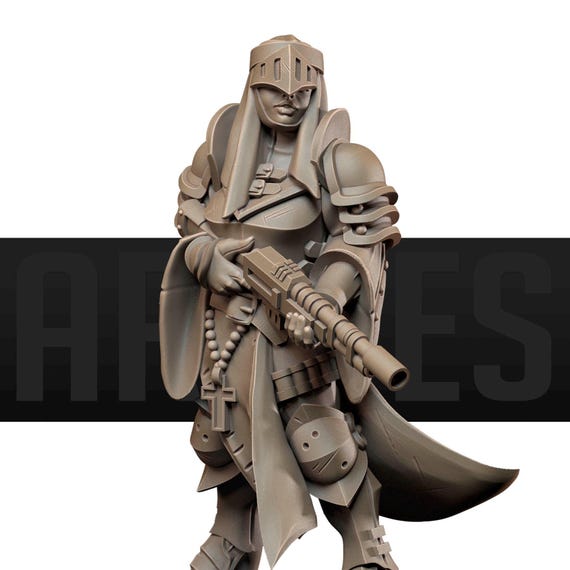 Sniper Priest Rifle | Bite The Bullet Official Product| New Antioch | ASHEN ARMIES | Wargaming | Grimdark | Premium 3D Minitaure