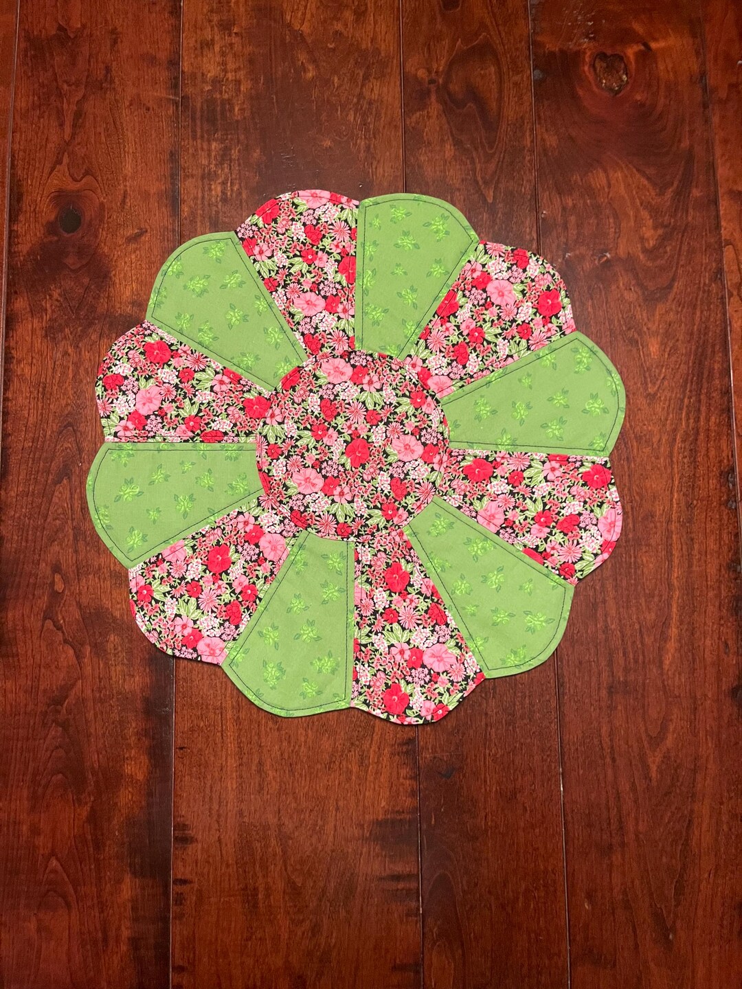 Spring Table Topper REVERSIBLE, Dresden Table Topper, Spring Table Topper, Summer Table ...