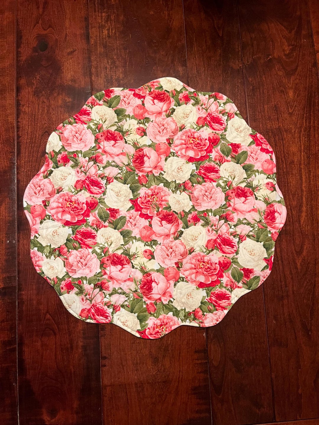 Spring Table Topper Summer Table Topper, Quilted Table Topper, Spring Table Topper, Fabric ...