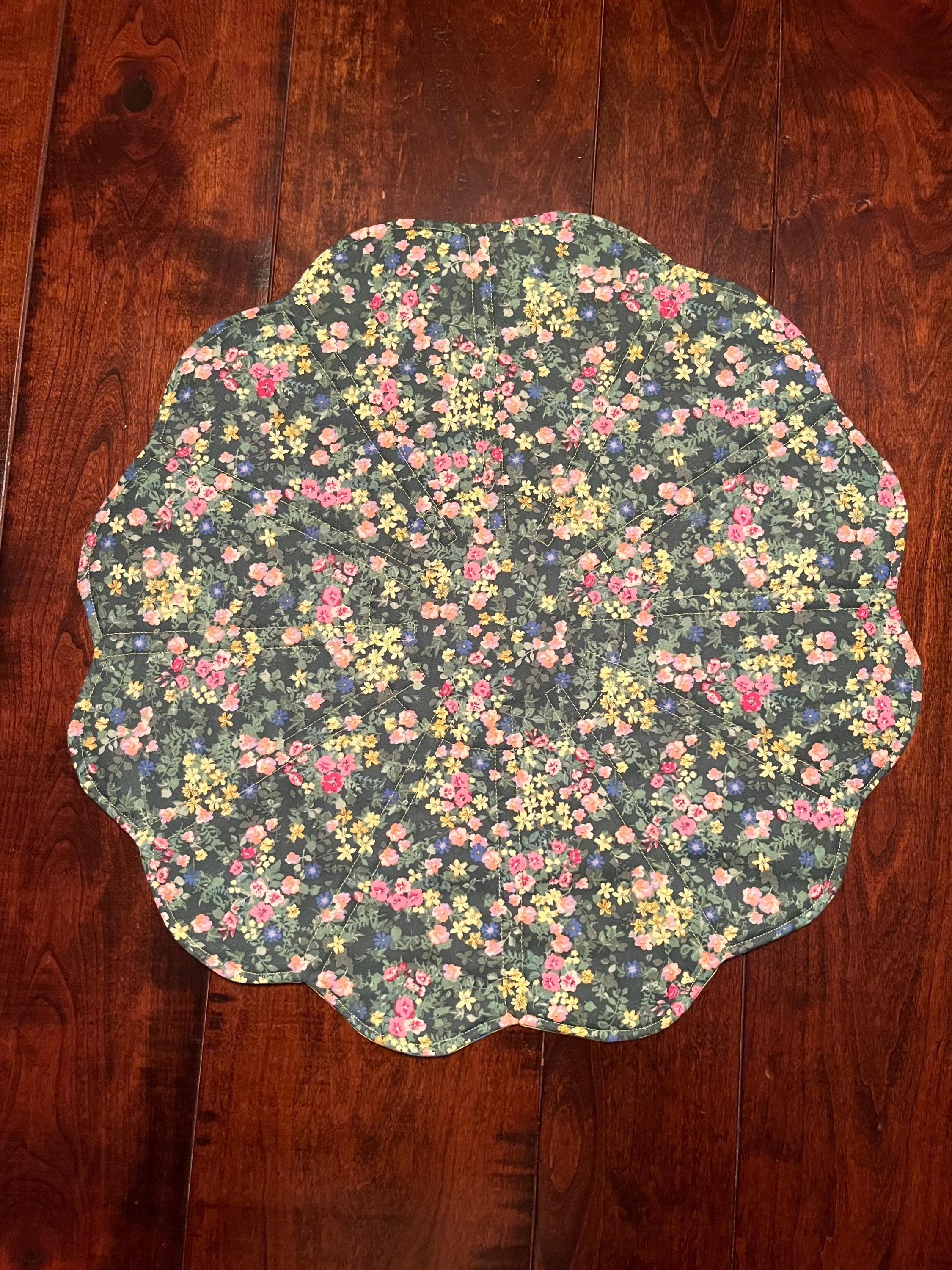 Spring Table Topper Easter Table Topper, Spring Table Topper, Summer Table Topper, Fabric ...