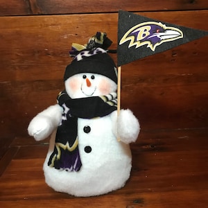 Baltimore Ravens Snowman, NFL, Championship, Snowmen, Baltimore, Sports Gifts, Football Decor, Man Cave, Ravens Decor, Ravens, Sports Fan image 1