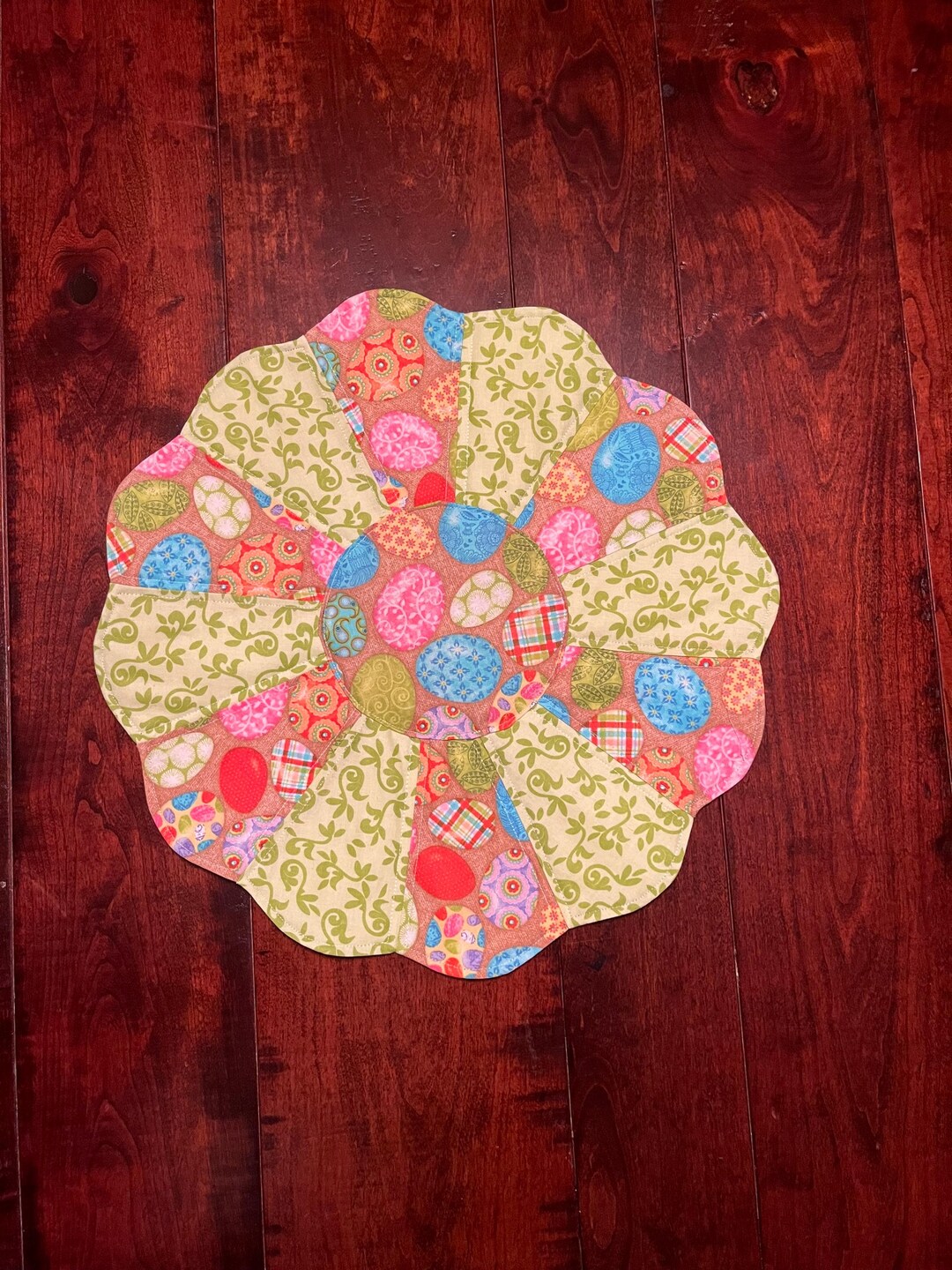 Easter Table Topper, Quilted Table Topper, Spring Table Topper, Fabric ...