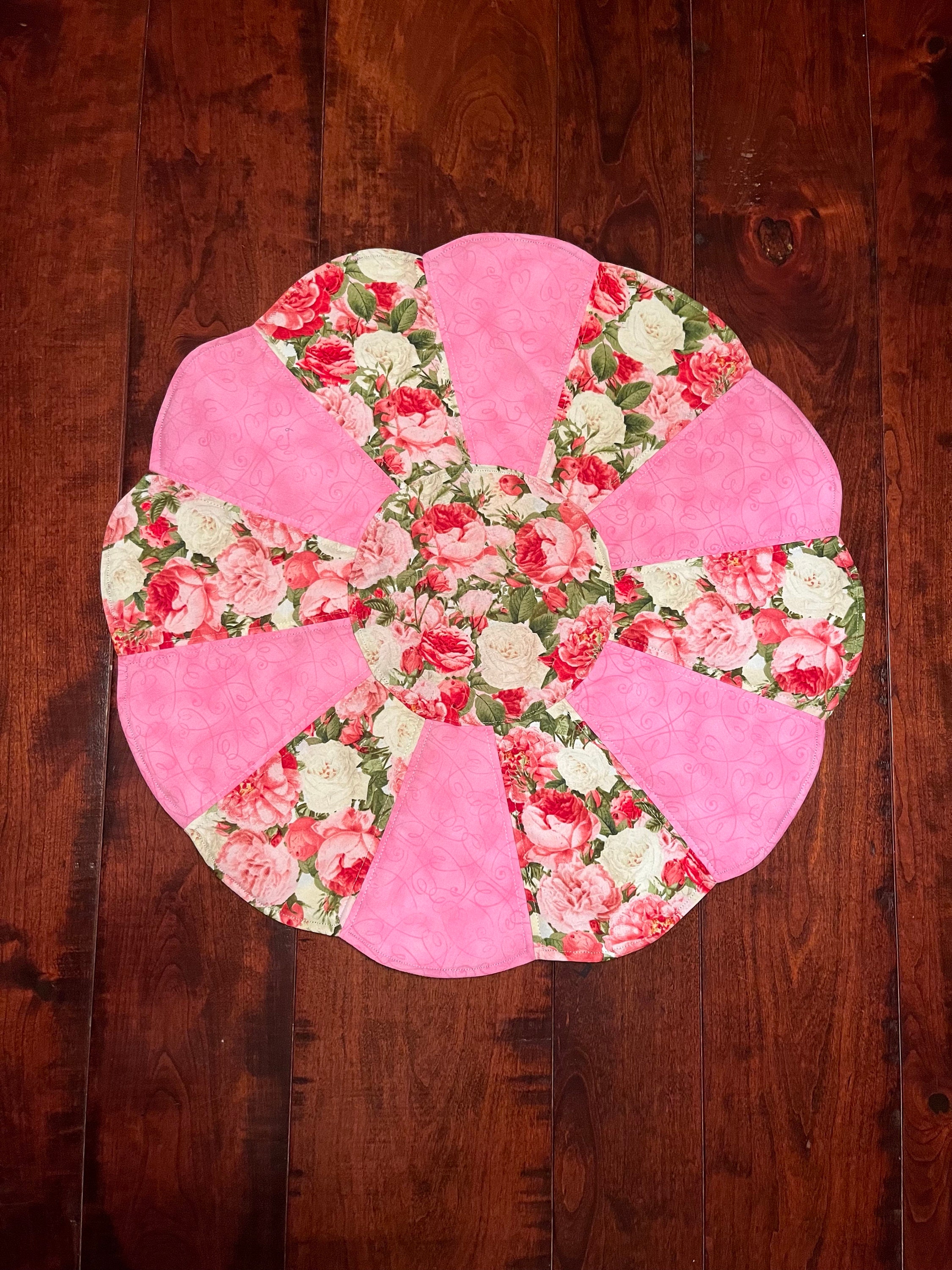 Floral Table Topper Reversible Fabric Centerpiece Autumn | Etsy