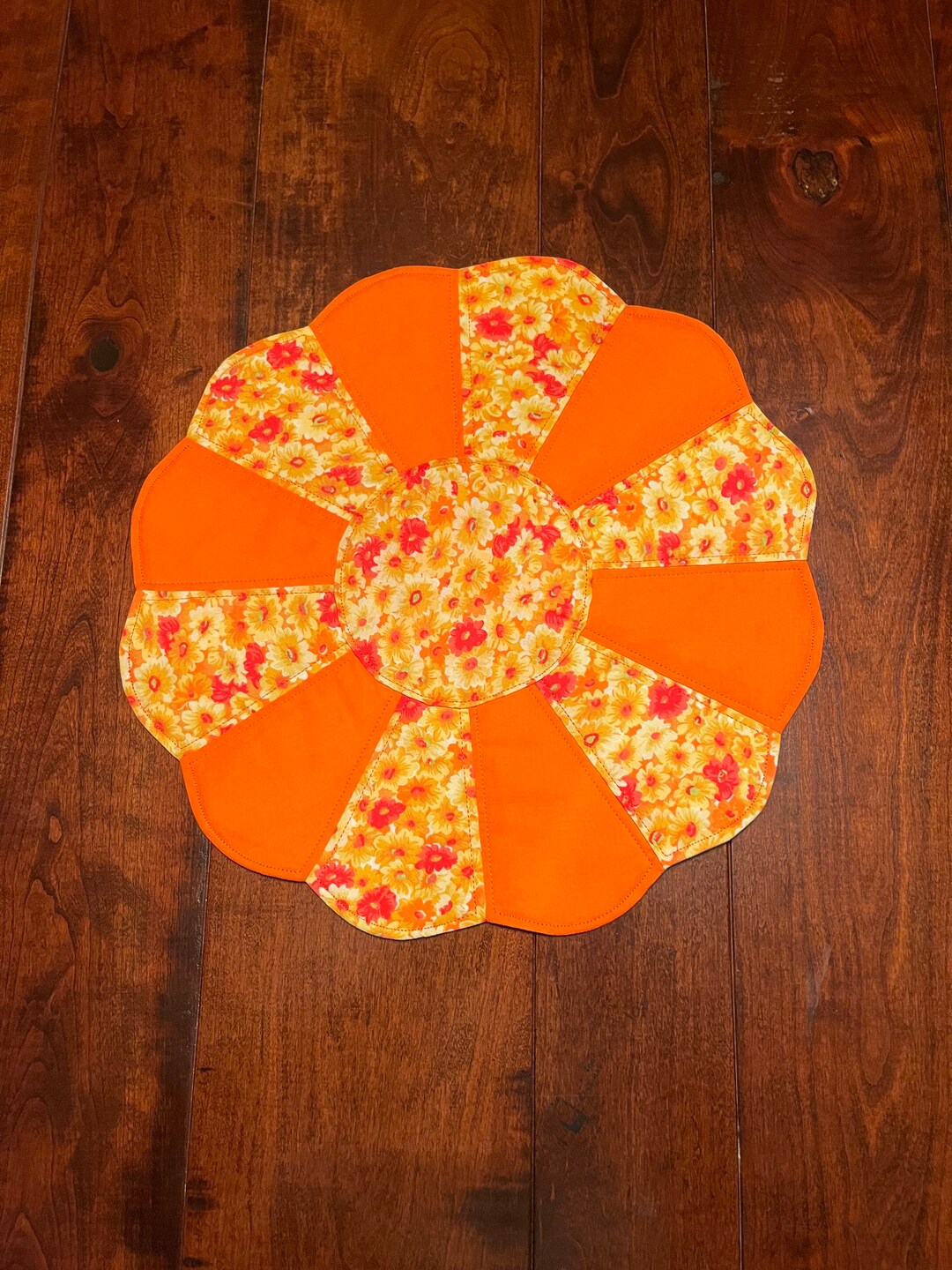 Spring Table Topper Spring Table Topper, Quilted Table Topper, Sunflower Table Topper ...