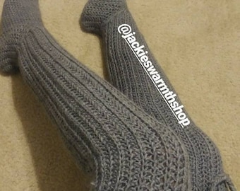 PATTERN ONLY*** Crochet Thigh High Socks - makes size xs - xxl