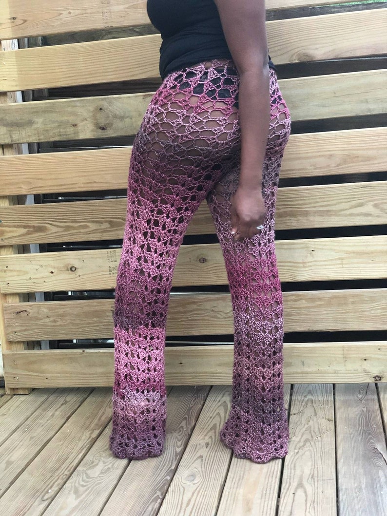Custom Made Crochet Cover up Pants | Etsy