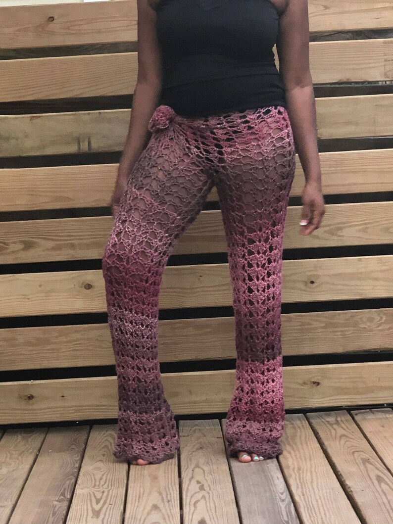 Custom Made Crochet Cover up Pants | Etsy