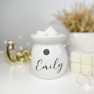 Personalised Wax Melt Burner, Ceramic Oil Burner, Wax Burner, Christmas Gift, for wax melts/Essential oil, Birthday Gift, Personalised Gift