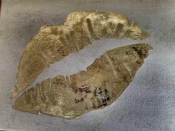 Gold Lips Gold Wall Art Gold Decor Bedroom Glam Art Glam Wall Decor Dorm Wall Decor Gift For Her Lips Wall Art Teen Bedroom Glam