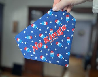 Protest Pet Bandana | | No Kings Dog Bandana | Red White & Blue Pet Bandana | Patriotic Dog Bandana | ICE out of MN Bandana