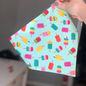 Popsicle Dog Bandana / Summer Dog Bandana / Elastic Dog Bandana / Adjustable Dog Bandana / Popsicle Pet Bandana / Summer Pet Accessories