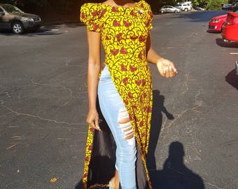 ankara long tops