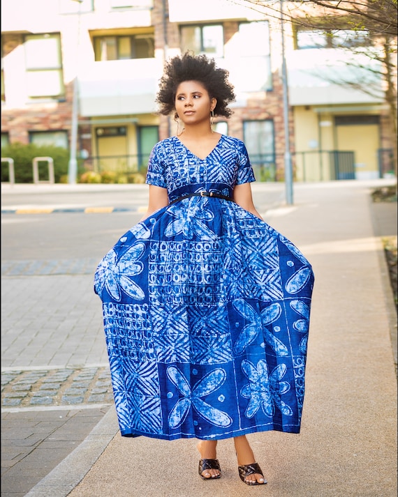 Batik Dress Adire Dress Tie Dye Dress African Dress Ankara - Etsy UK