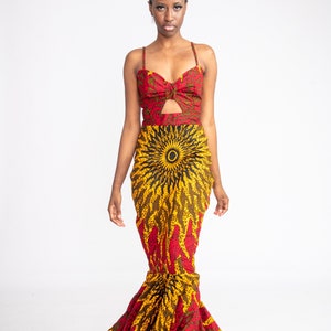 African dress, Ankara dress, African bridesmaid dress, African print dress, Ankara gown, African fashion African clothing, Ankara midi dress