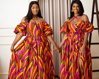 African dress, African print dress, Ankara dress, Ankara gown, African Maxi gown, African fashion, African women clothing, Ankara maxi dress