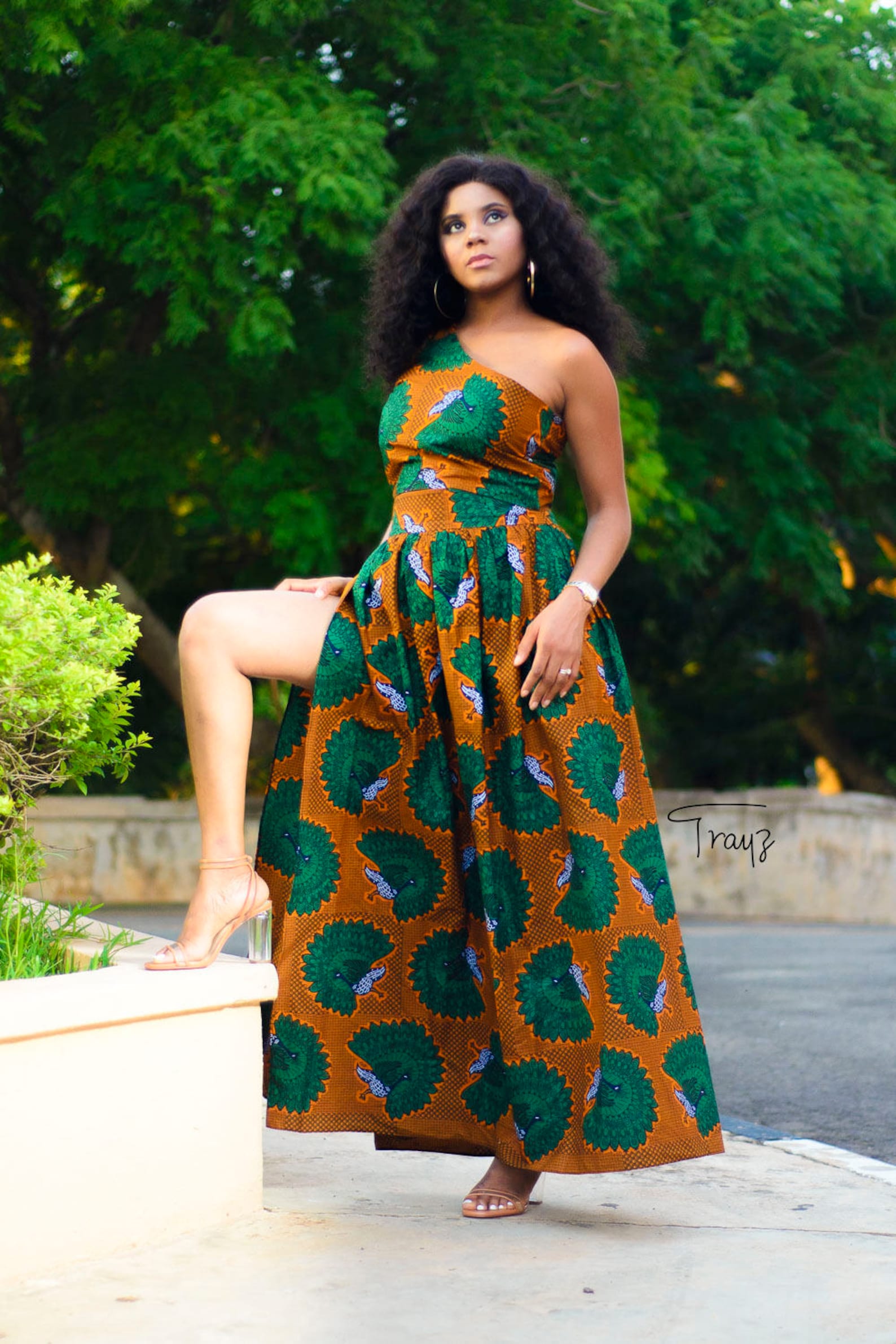 African dress African print monochrome dress Ankara dress | Etsy