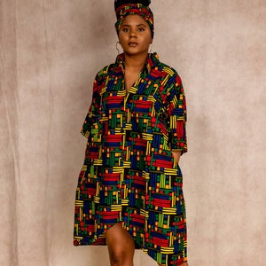 African dress, African print shift dress, Ankara dress, African tunic, African fashion, African clothing, African dresses, Ankara dresses