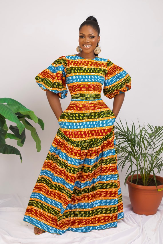 African Dress African Print Dress Ankara Dress Ankara Gown African Gown African Fashion African Clothing Ankara Maxi Dress full Dress Etsy