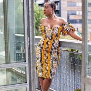 African dress, Best seller African print Dress, Ankara dress, African dresses for women, Sexy Ankara gown, African clothing, African fashion image 2