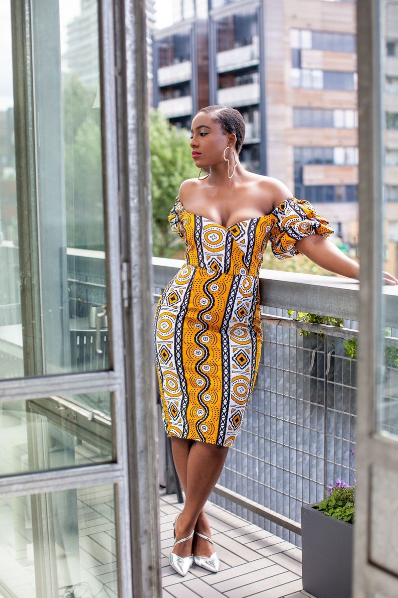 African dress, Best seller African print Dress, Ankara dress, African dresses for women, Sexy Ankara gown, African clothing, African fashion image 2