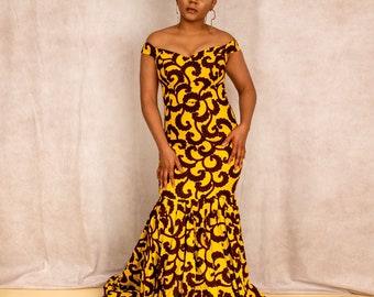 African dress, African print dress, Ankara gown, African mermaid dress, Ankara mermaid dress African gown, African clothing, African fashion