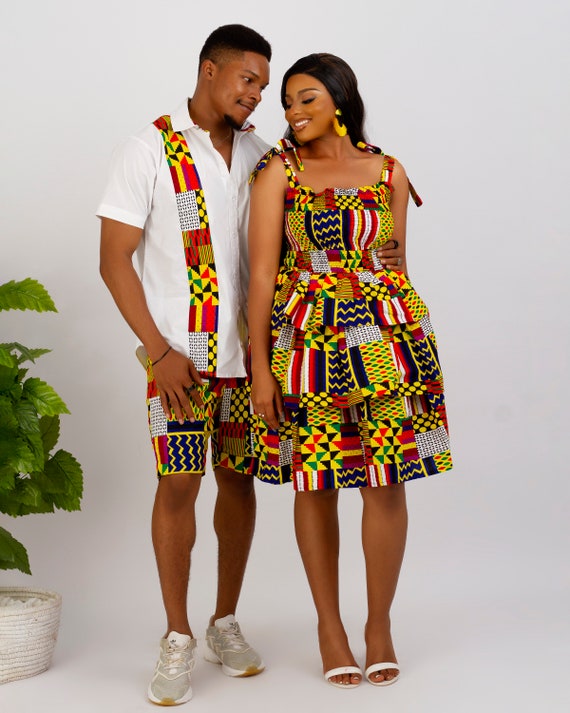 white christmas dresses African Print Long Mermaid Dress – Nams Custom Designs main image 0