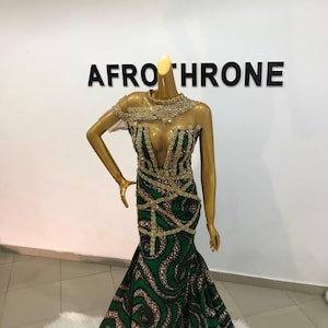 African mermaid dress, African print dress, African dress, African wedding gown, Ankara mermaid dress Ankara maxi dress, African event dress