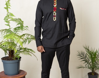 African men set Men Ankara outfit, African men 2 piece, Ankara men shirt and trousers, African men fashion African men clothing