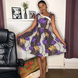 African dress, Ankara midi dress, African skater dress, Ankara dress, African fashion, African clothing, African print dress, Ankara gown
