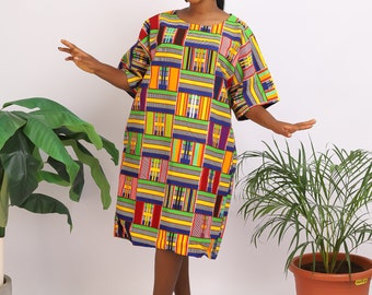 Robe africaine, robe droite Ankara, robe droite, robe imprimée africaine, robe droite Ankara, vêtements africains, robes africaines, robe d'Ankara