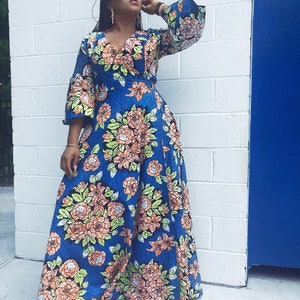 African dress, Ankara wrap dress, African print dress, African fashion, African clothing, African Maxi dress, Ankara dress, Ankara gown