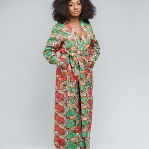African kimono women 2 piece set / African print kimono 2 piece / Ankara kimono African jacket, African fashion African clothing Ankara coat