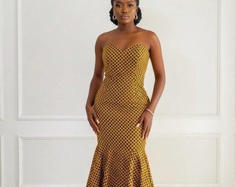 African dress, African print Dress, Ankara dress African midi dress African dresses for women, Ankara gown, African clothing African fashion