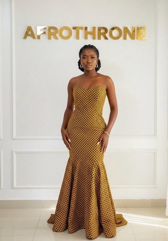 african fashion dresses African Dress for Women | Kente High Neck Dress, African fashion Wear, Trendy African Dresses, Beautiful African fashion Wear