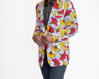 Männer Afrikanische Jacke, Afrikanischer Blazer, Paare Afrikanische Hochzeit Outfit, Ankara Jacke, Ankara Mantel, Afrikanischer Mantel, Ankara Blazer, Männer Ankara Anzug