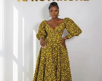 chinese dress ladies Anisa Eyelet Puff Sleeve Cutout Maxi Dress  VICI