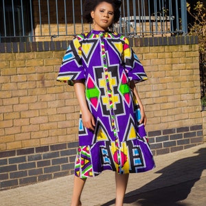 African Dress, African print dress, kente dress, Ankara shift dress, African clothings, Ankara dress, Ankara gown, African fashion dress image 3