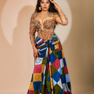African beaded dress, African evening gown, Maxi dresses for women, Ankara dresses, Ankara prom dress, Ankara gown, African couture dress