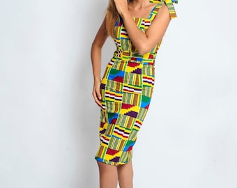 African dress, Ankara gown, African print pencil dress, African Kente gown, African print dress, African clothing, African fashion