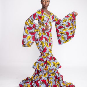 African mermaid dress, African print dress, African dress, African wedding gown, Ankara mermaid dress Ankara maxi dress, African event dress