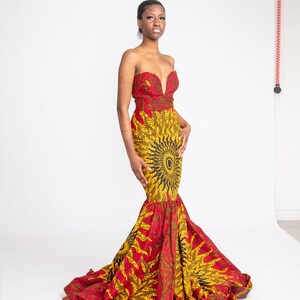 African mermaid dress, African print dress, African dress, African wedding gown, Ankara mermaid dress Ankara maxi dress, African event dress