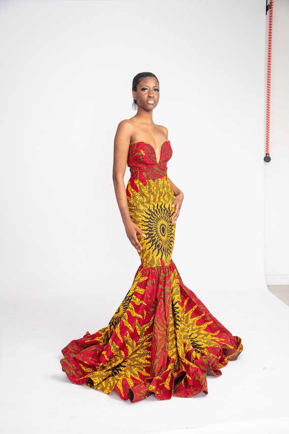 African Mermaid Dress, African Print Dress, African Dress, African Wedding  Gown, Ankara Mermaid Dress Ankara Maxi Dress, African Event Dress - Etsy
