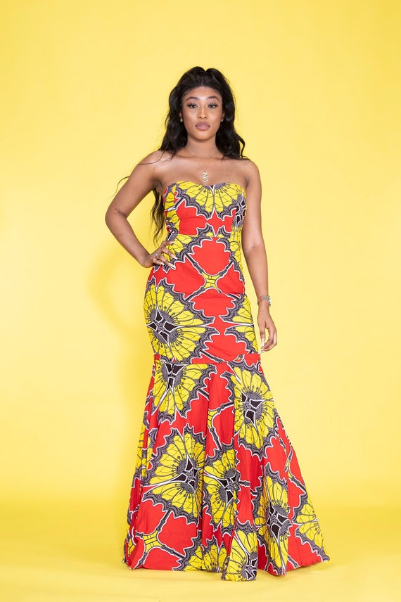 african fishtail dress
