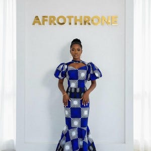 Afrikanische Kleider Afrikanische Abschlussballhochzeit, Afrikanische Kleidung, Afrikanisches Kleid in voller Länge, Ankara KleidAnkara in voller Länge, Brautjungfer mit afrikanischem Druck