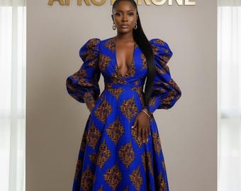 African maxi dress, African print dress, Ankara dress, Ankara gown, African ball gown, African fashion, African clothing, Ankara maxi dress