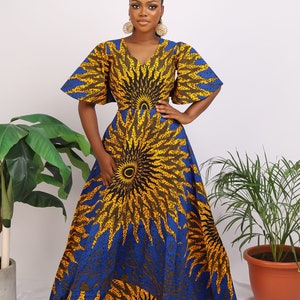 African dress, African print dress, Ankara dress, Ankara gown, African gown, African fashion, African clothing, Ankara maxi dress