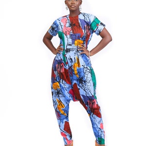 African Jumpsuit, Ankara jumpsuit, African clothing, African print jumpsuit, Ankara Jumper, Ankara pants suit, African women outfit