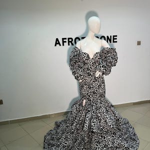 African mermaid dress, African prom dress, African dress, African wedding gown, Ankara mermaid dress, Ankara maxi dress, African event dress